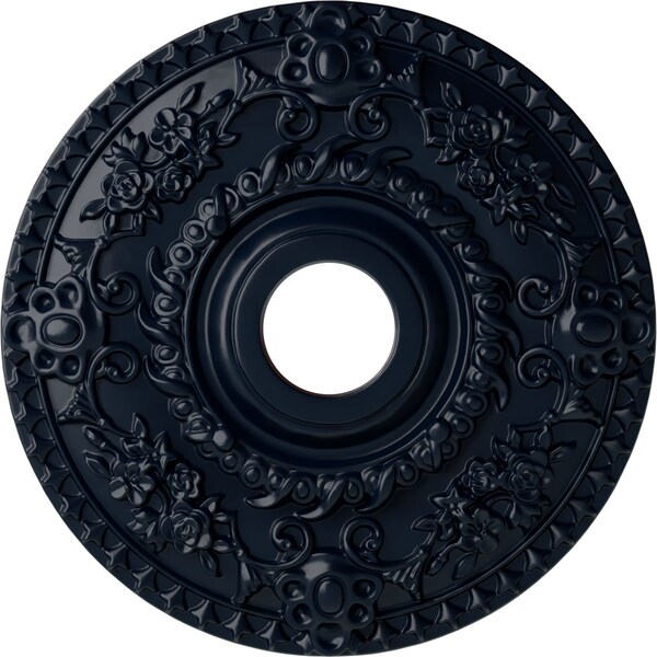 Ekena Millwork Rose Ceiling Medallion (Fits Canopies up to 7 1/4"), 18"OD x 3 1/2"ID x 1 1/2"P, Midnight Dream CM18ROMDF - main